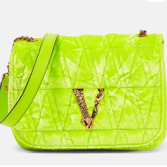 Versace Handbags - NWT- Versace Neon Green Crossbody Bag